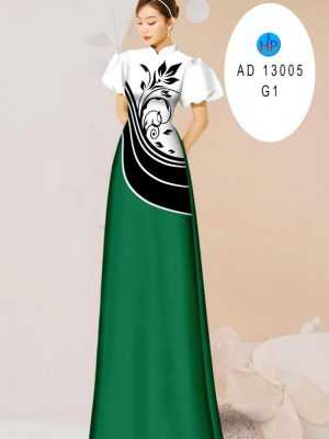 Vải Áo Dài Hoa In 3D AD 13005 34